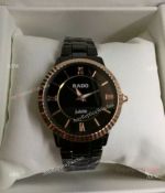 Rado Jubile Replica Wristwatch 2-Tone Rose Gold & Black Ceramic